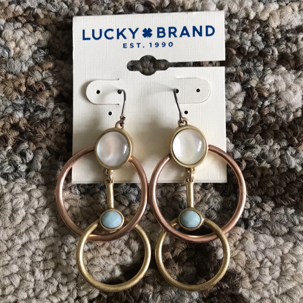 Lucky Brand Earrings with Semi-Precious Accents